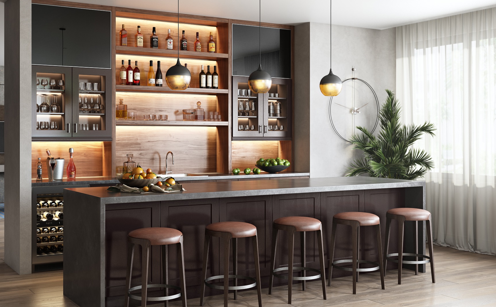Todays Designer Kitchens Espresso-bar-1 Do Dark Cabinets Work in Small Kitchens? 
