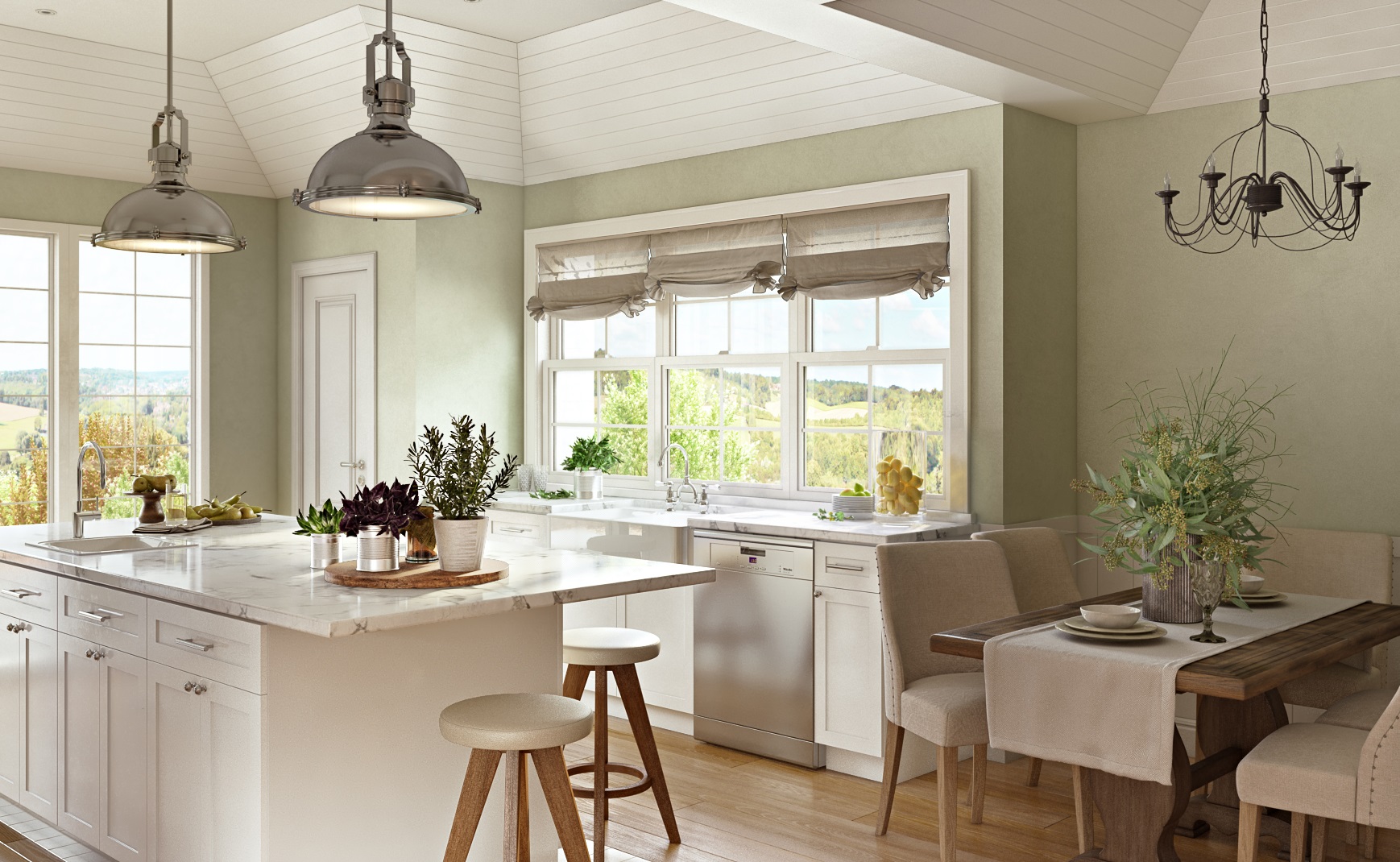 Todays Designer Kitchens Off-white-kitchen-2 Making Open Concept Kitchens Work 