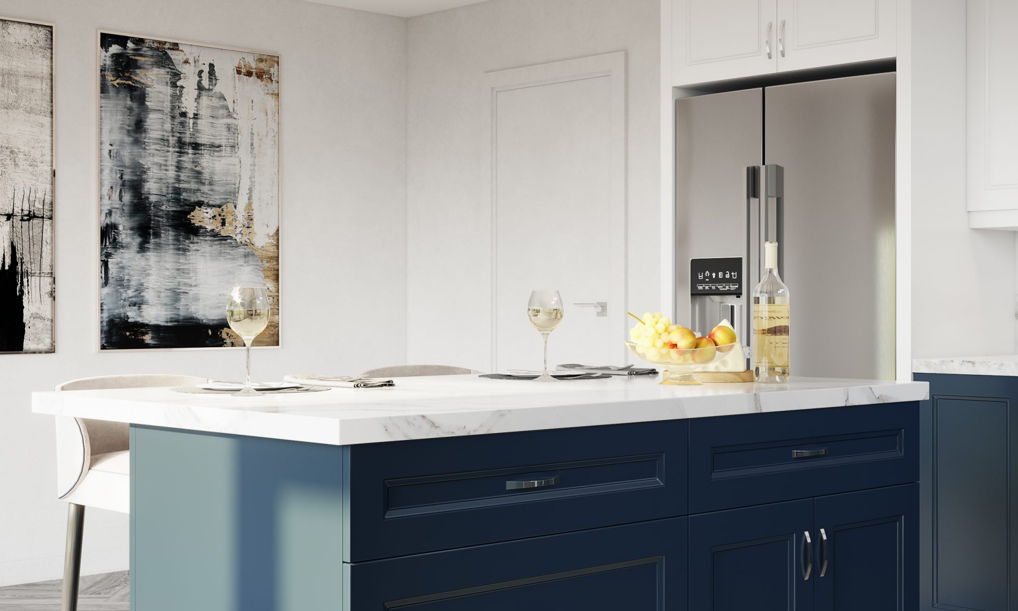 Todays Designer Kitchens Bermuda-white-and-midnight-blue-V2-2000x1200 Kitchen Design Trends for 2022 