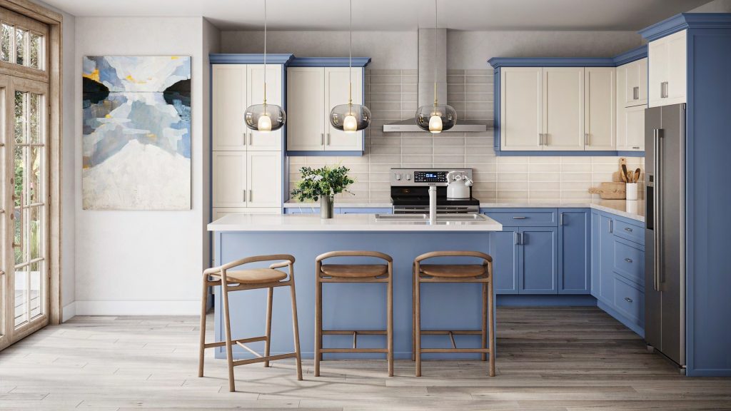 Todays Designer Kitchens ALBY-BLUE-PORCELAIN-1024x576 Euroline Basix Cabinets