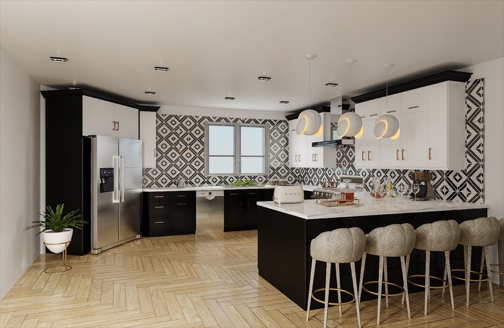 Todays Designer Kitchens BLACK-LIGHT-GREY-1024x667 Euroline Basix Cabinets
