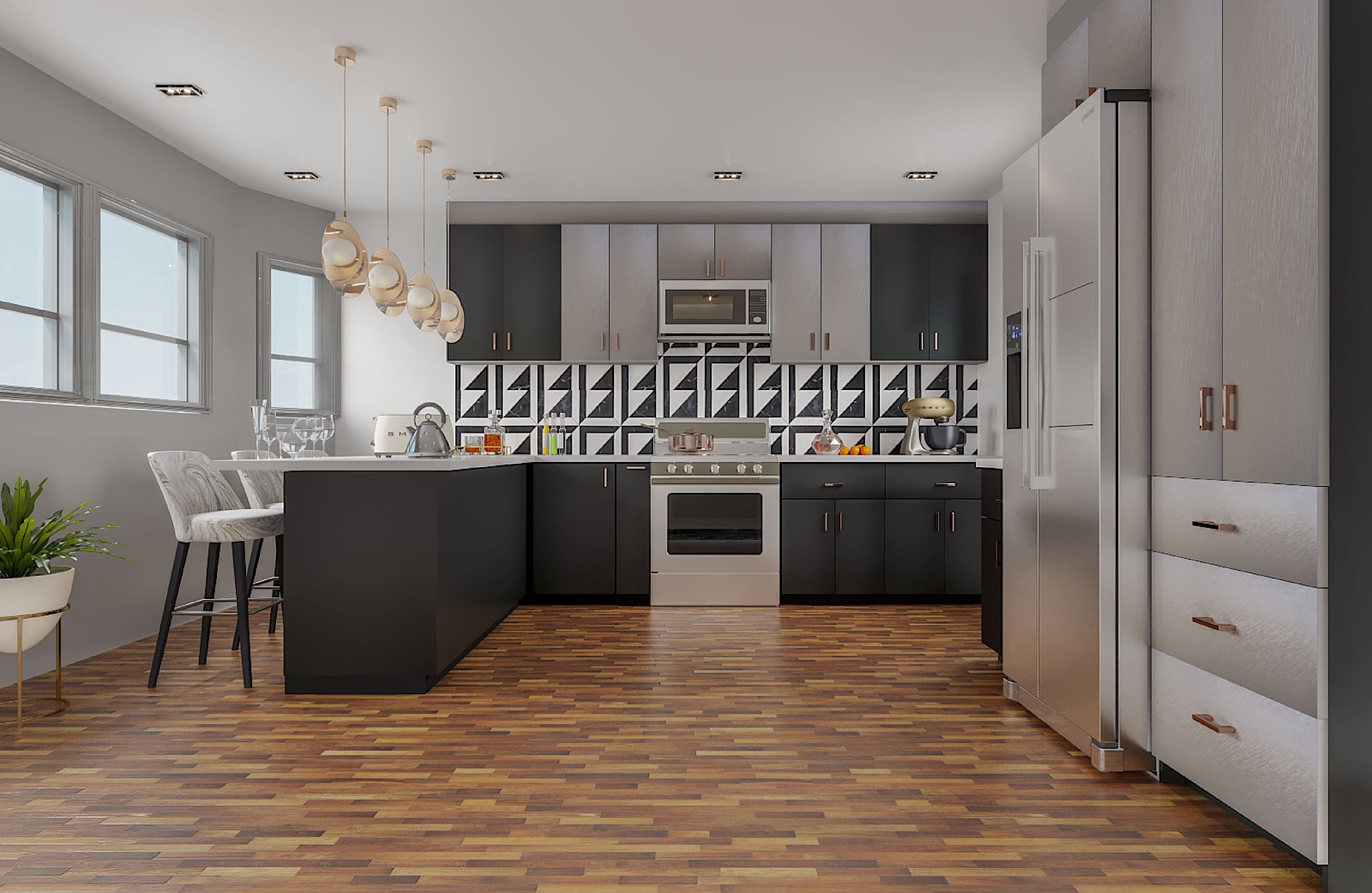 Todays Designer Kitchens BLACK-SOFT-TOUCH-scaled Why "Safe" Kitchens Are Falling Out of Style 