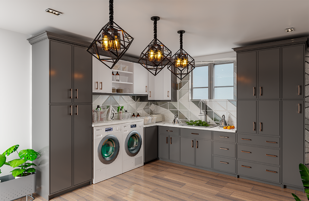 Todays Designer Kitchens CHARCOAL-GREY-WHITE-CLOUD-1024x667 Euroline Basix Cabinets