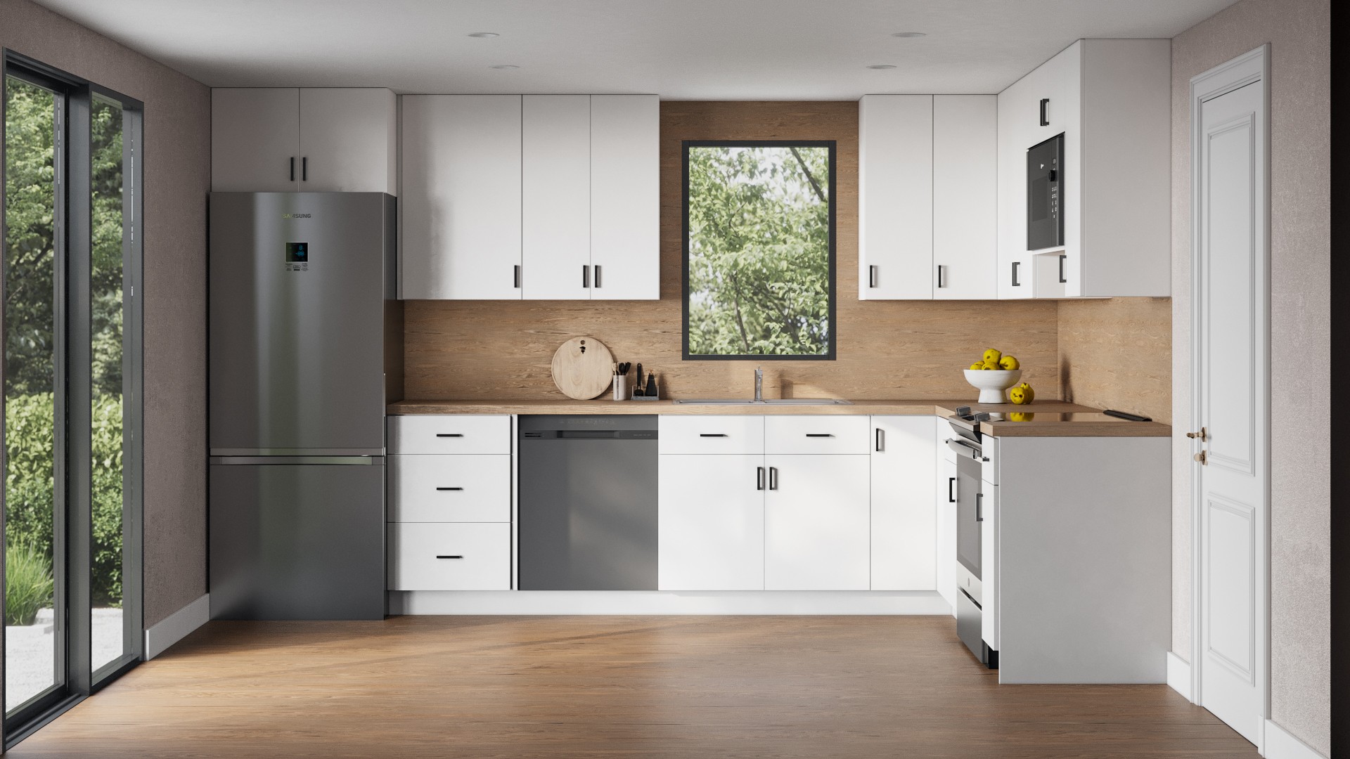 Todays Designer Kitchens slab-White Affordable Econoline Kitchen Cabinets: High-Quality Style for Budget-Friendly Kitchen Renovations 